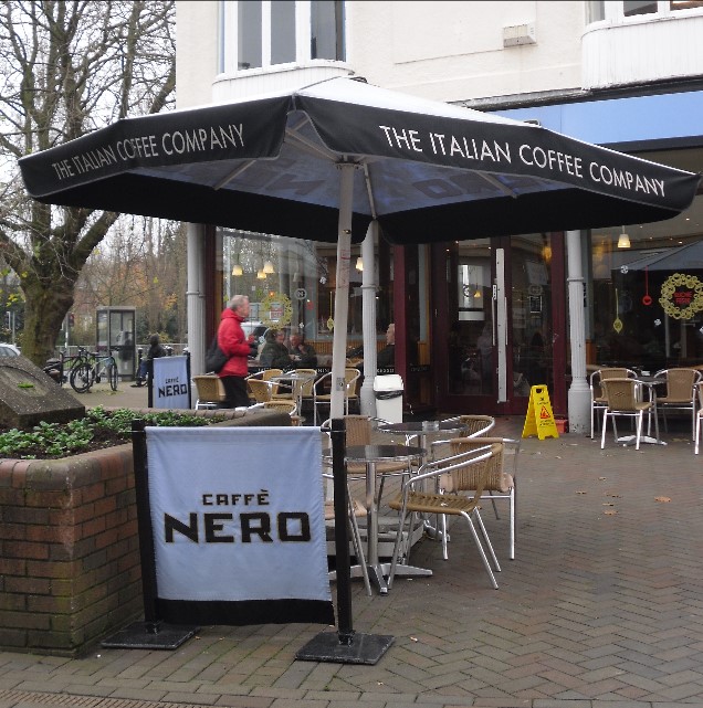 Some cafes have pavement areas.